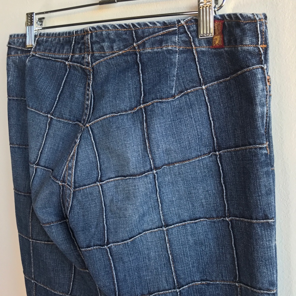 RARE 7 For All Mankind Quilted Patchwork Jeans - Picture 8 of 8